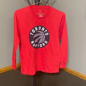 Fanatics youth NBA TORONTO raptors red long sleeve tee shirt size medium